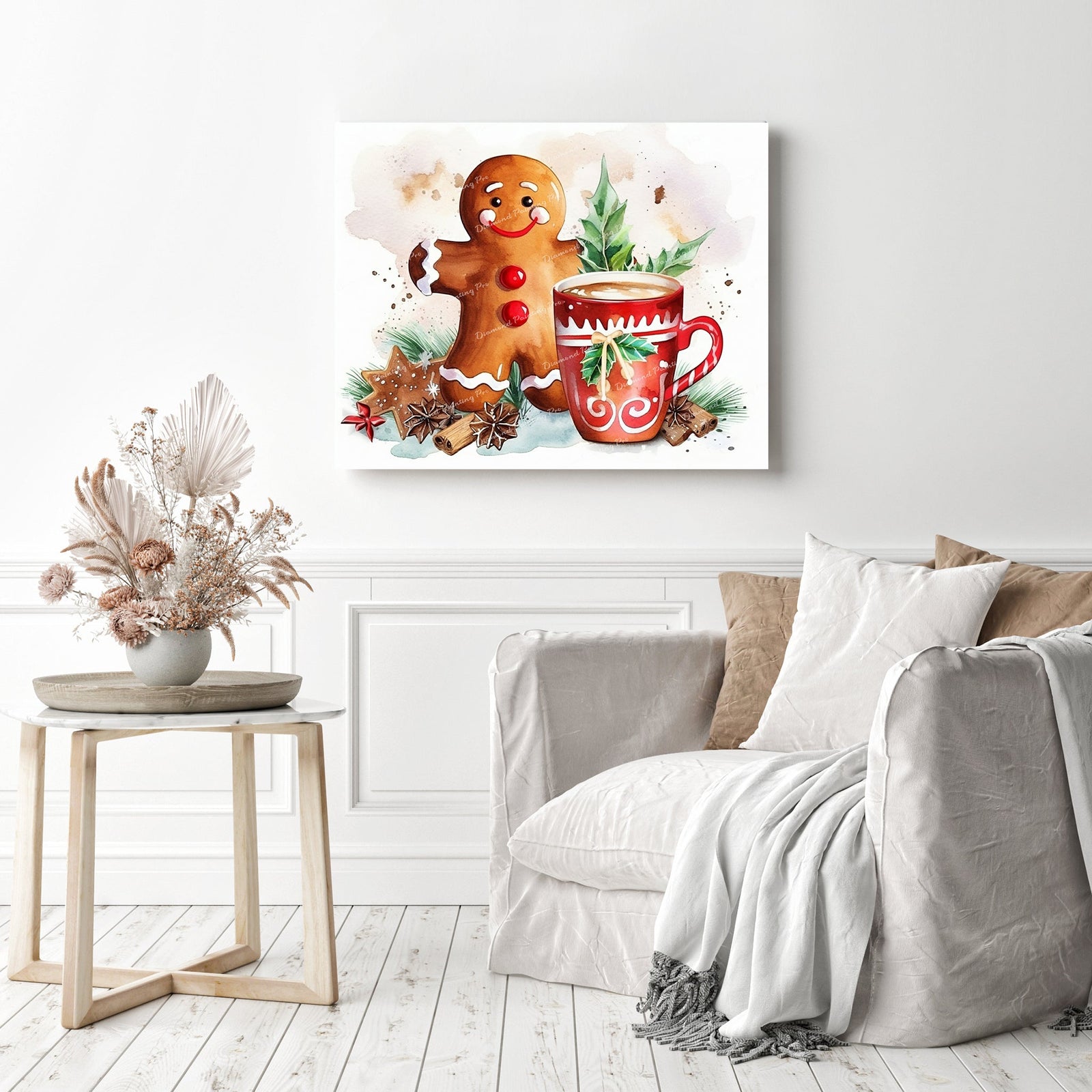 Gingerbread Latte | Diamond Painting Displayed as Home Decor