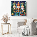 Nutcracker Trio | Diamond Painting Displayed as Home Decor