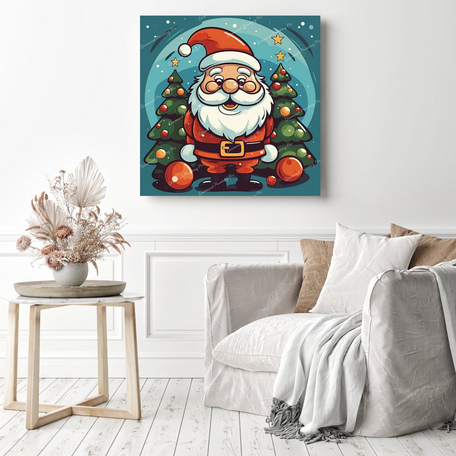 Pumped for Christmas | Diamond Painting Displayed as Home Decor