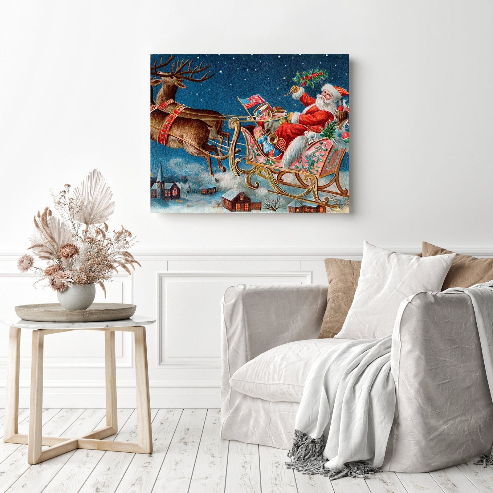 Christmas in America | Diamond Painting Displayed as Home Decor