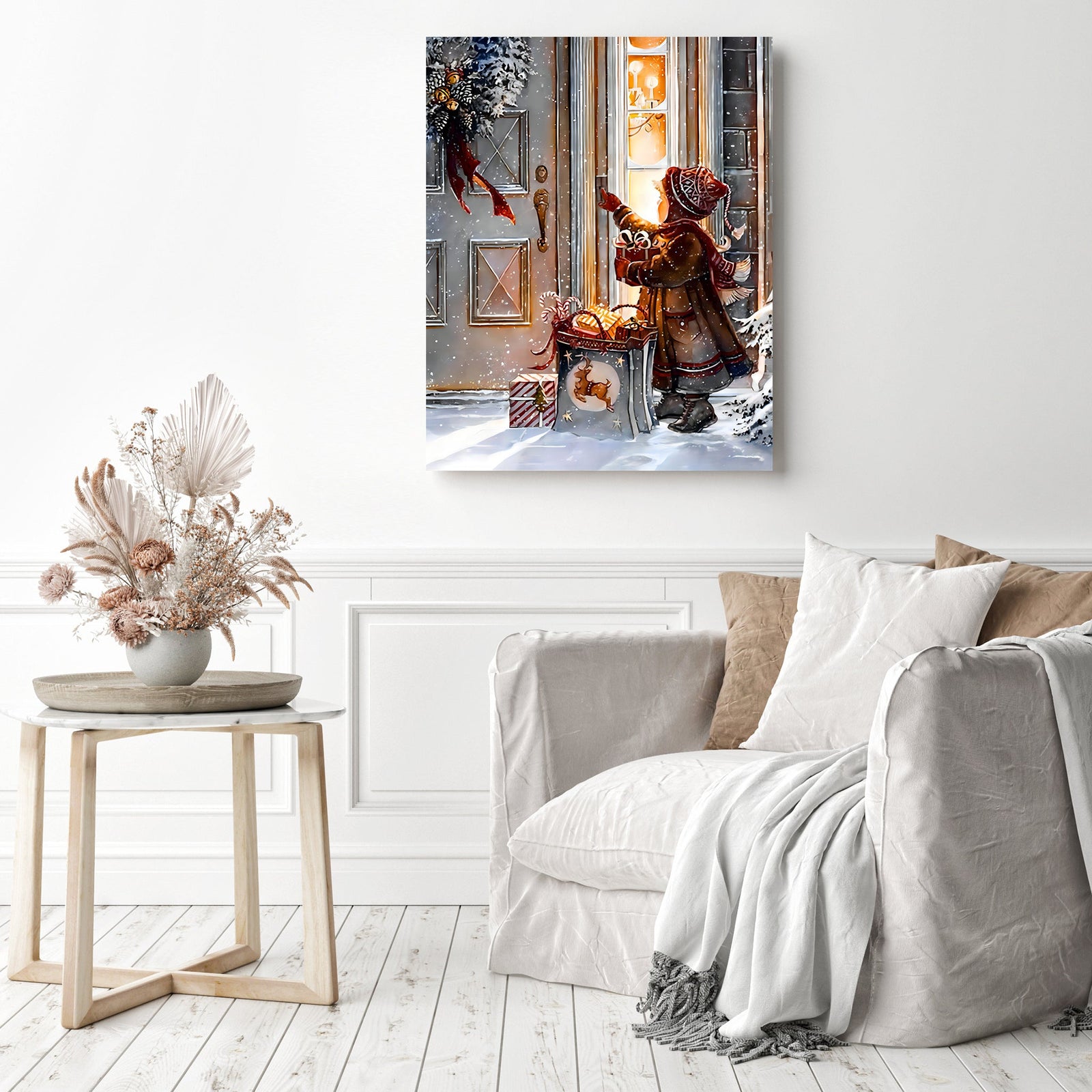 Merry Christmas | Diamond Painting Displayed as Home Decor