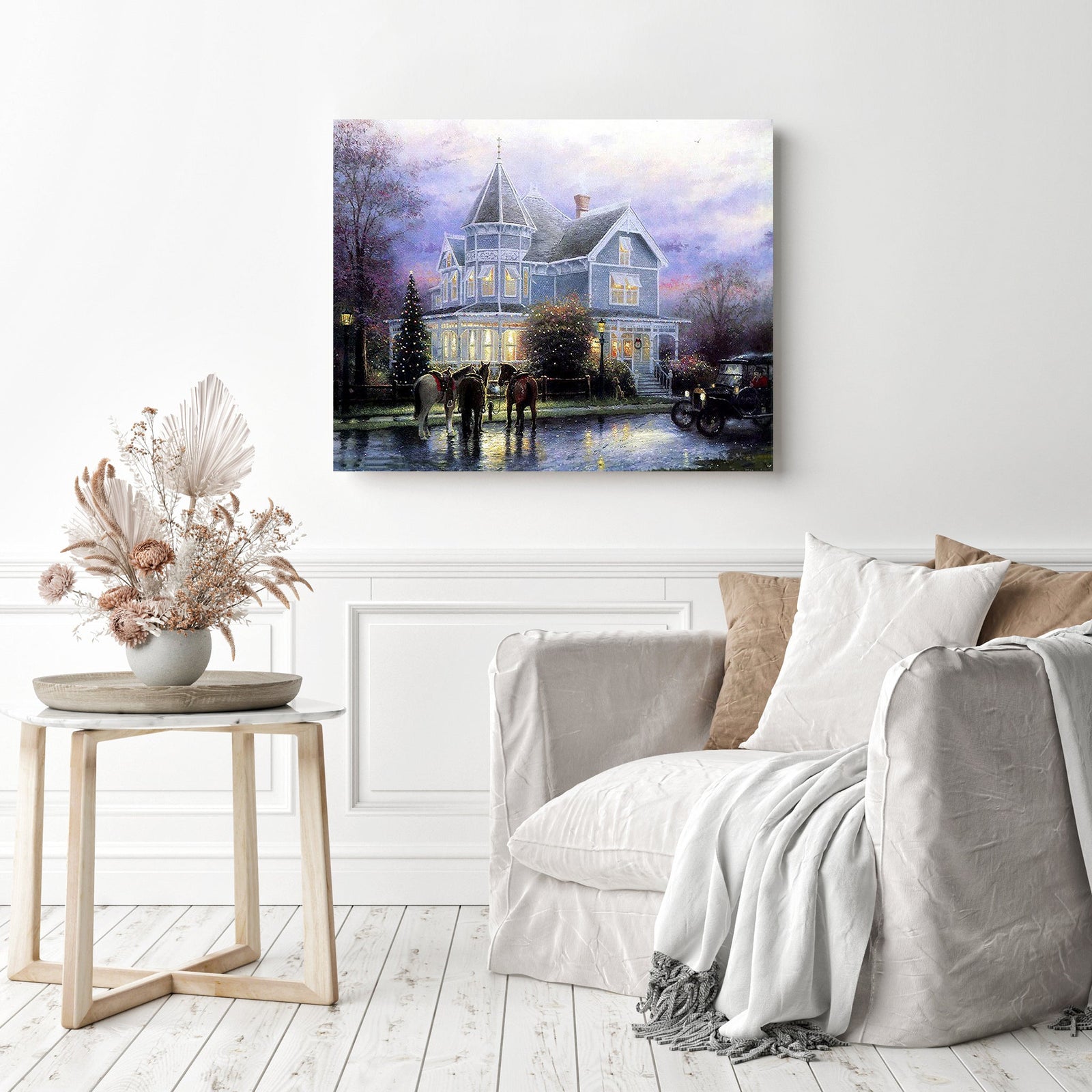 A Home for Christmas | Diamond Painting Displayed as Home Decor