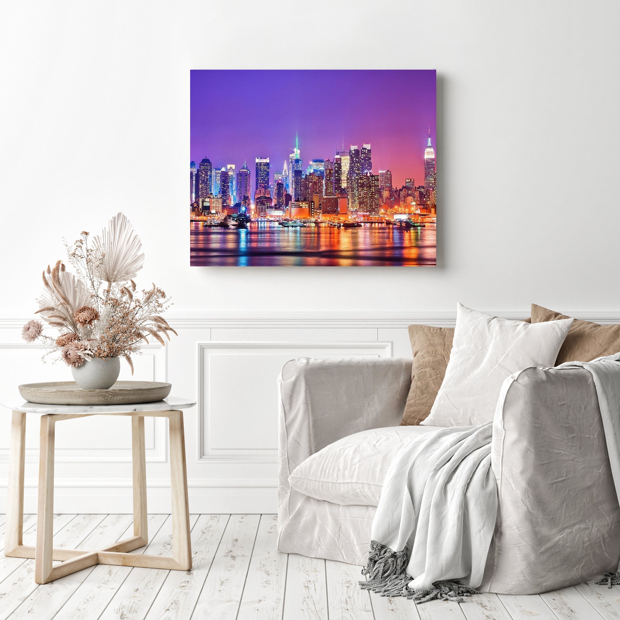 YSCOLOR Diamond Painting - Skyline Di New York 30x40 Cm - Kit Completo Con Diamanti Rotondi (Tela Adesiva, Penna, Vassoio)