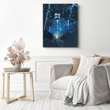 NYC Upside Down | Diamond Painting Displayed as Home Decor