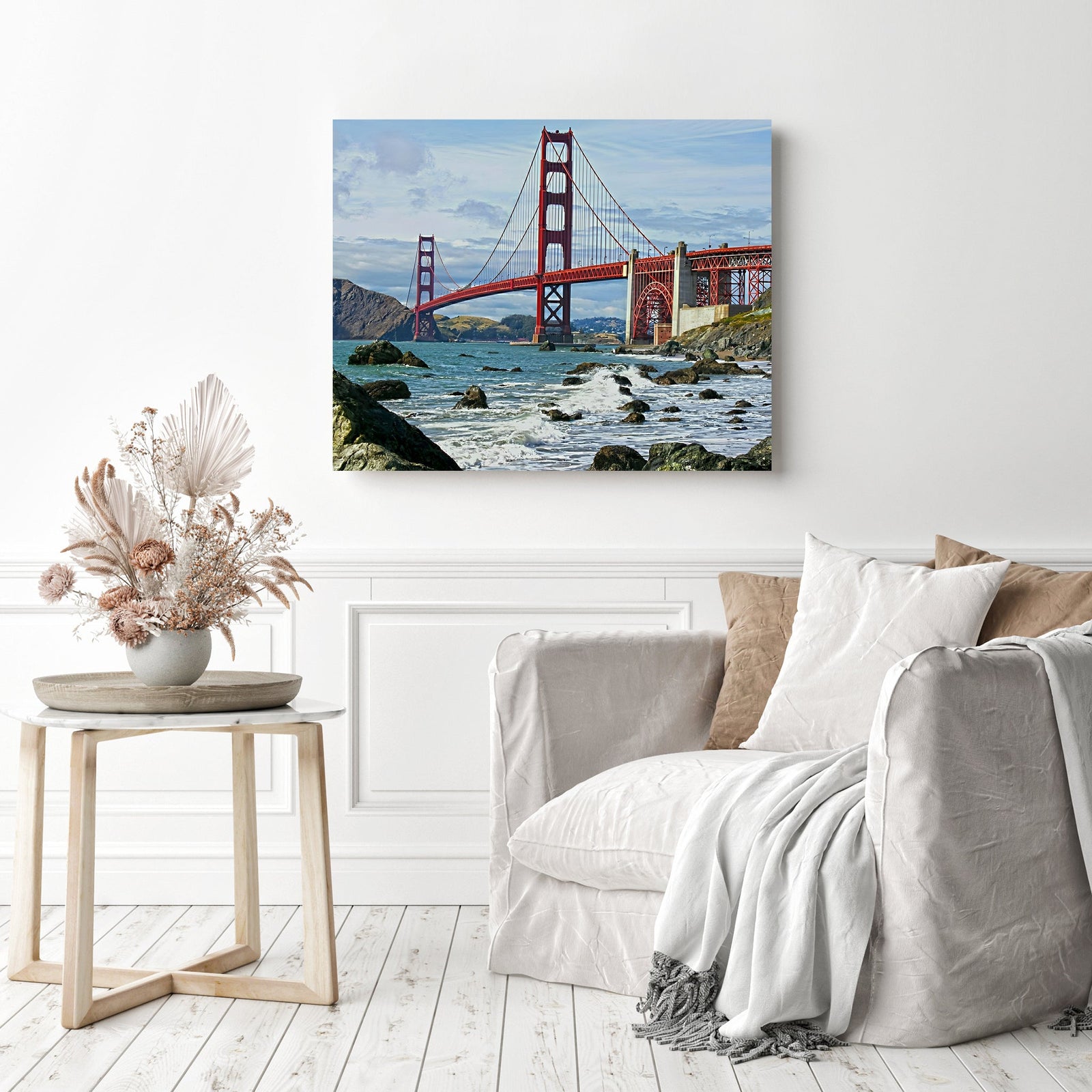 Golden Gate Bridge San Francisco | Diamond Painting Displayed as Home Decor