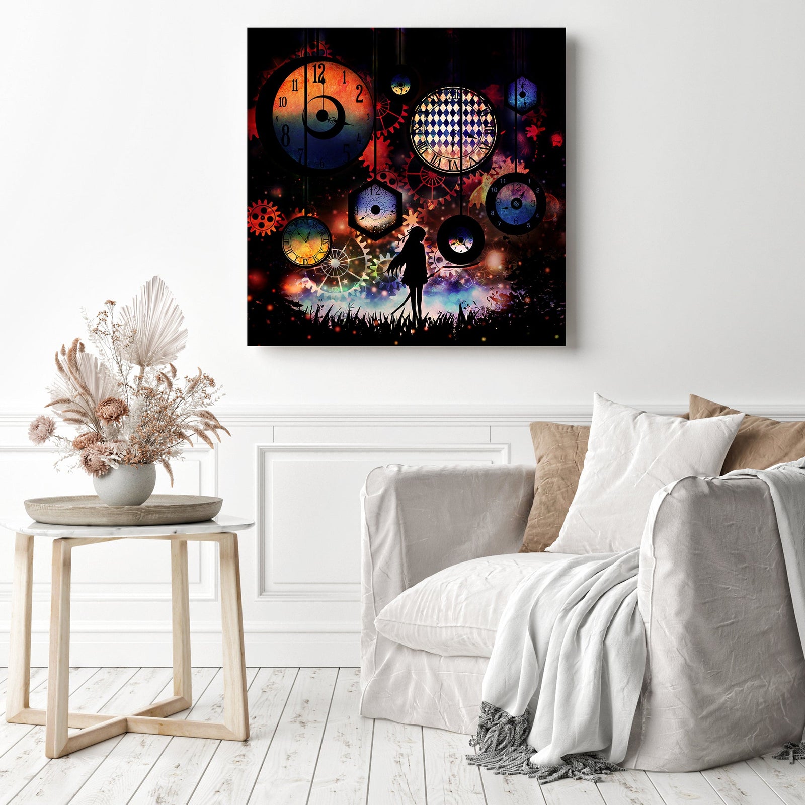 Clockwork Orange | Diamond Painting Displayed as Home Decor