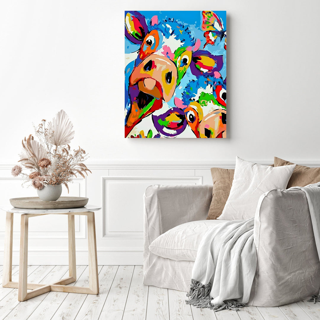 Exotic Colorful Cows | Diamond Painting