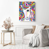 Rainbow Pony | Diamond Painting Displayed as Home Decor