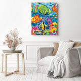 Colorful Fish | Diamond Painting Displayed as Home Decor