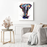 Color Elephant | Diamond Painting Displayed as Home Decor