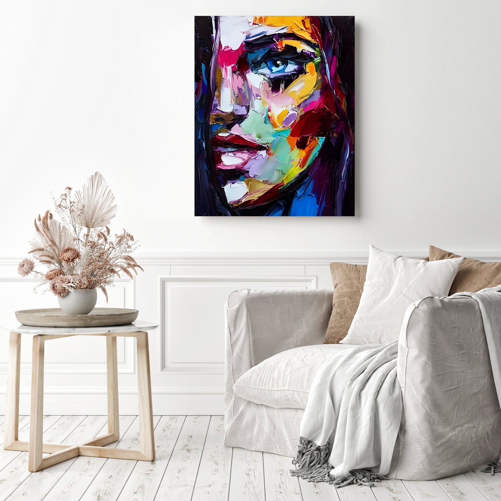 Amanda Portrait | Diamond Painting Displayed as Home Decor