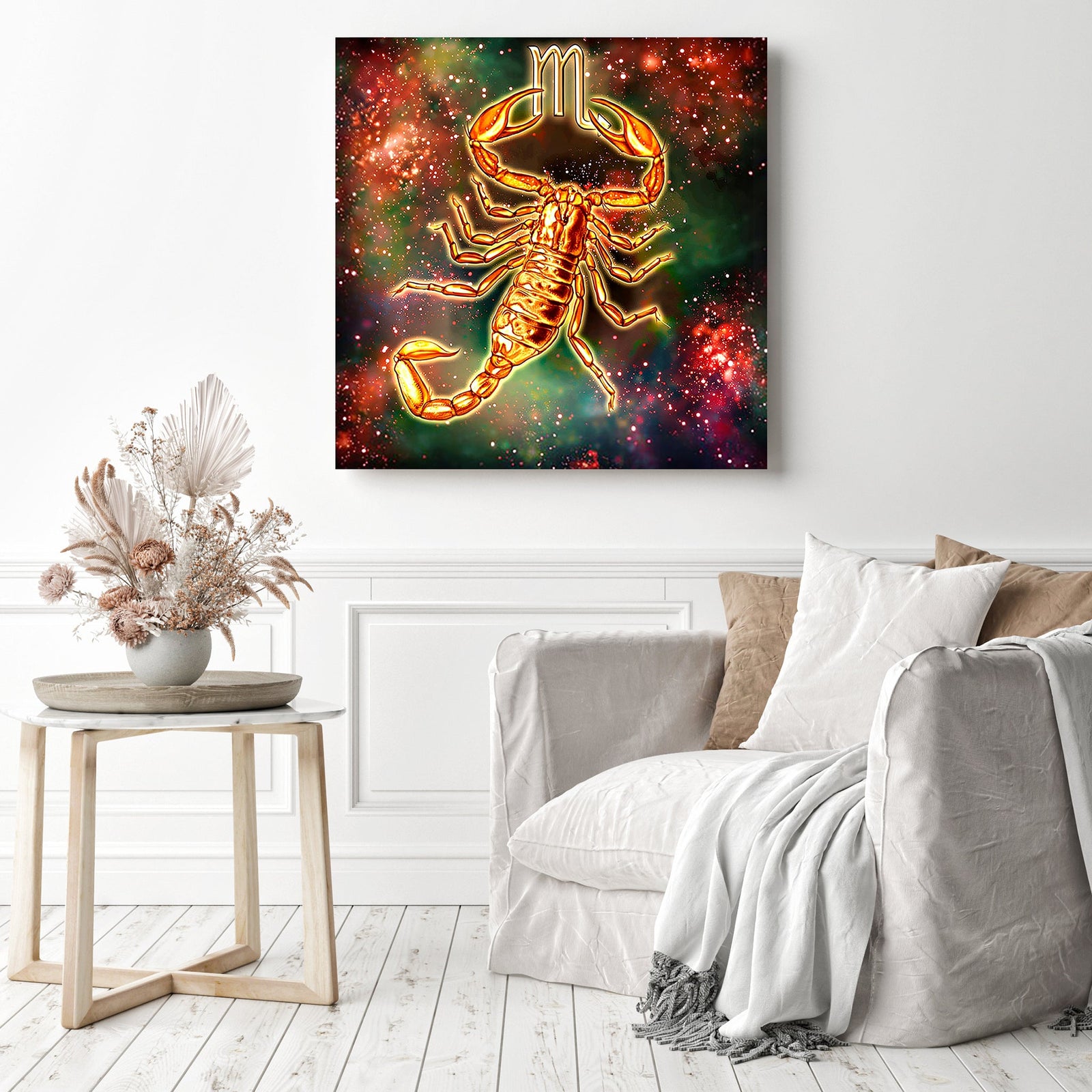 Scorpio Constellation | Diamond Painting Displayed as Home Decor