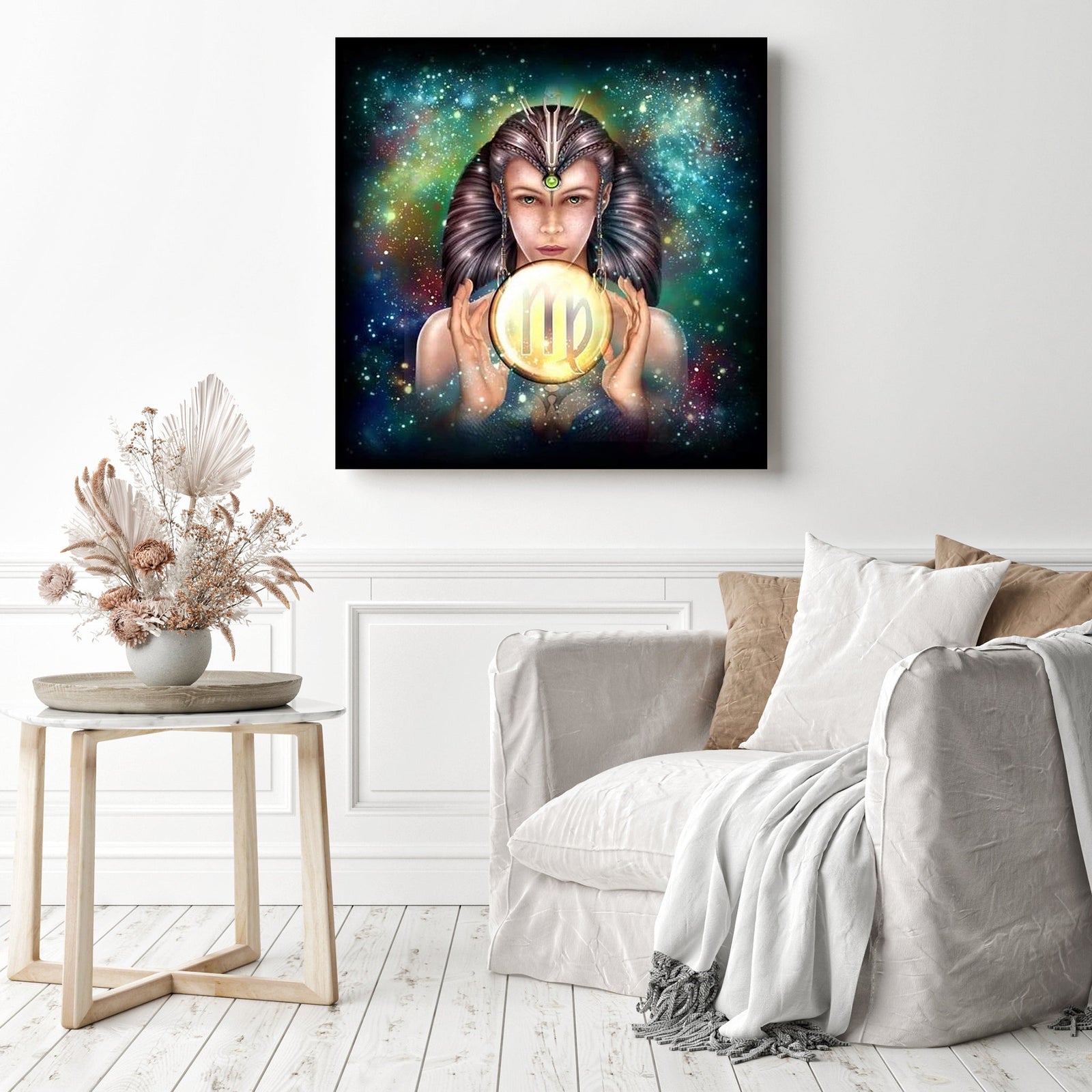 Virgo Constellation | Diamond Painting Displayed as Home Decor