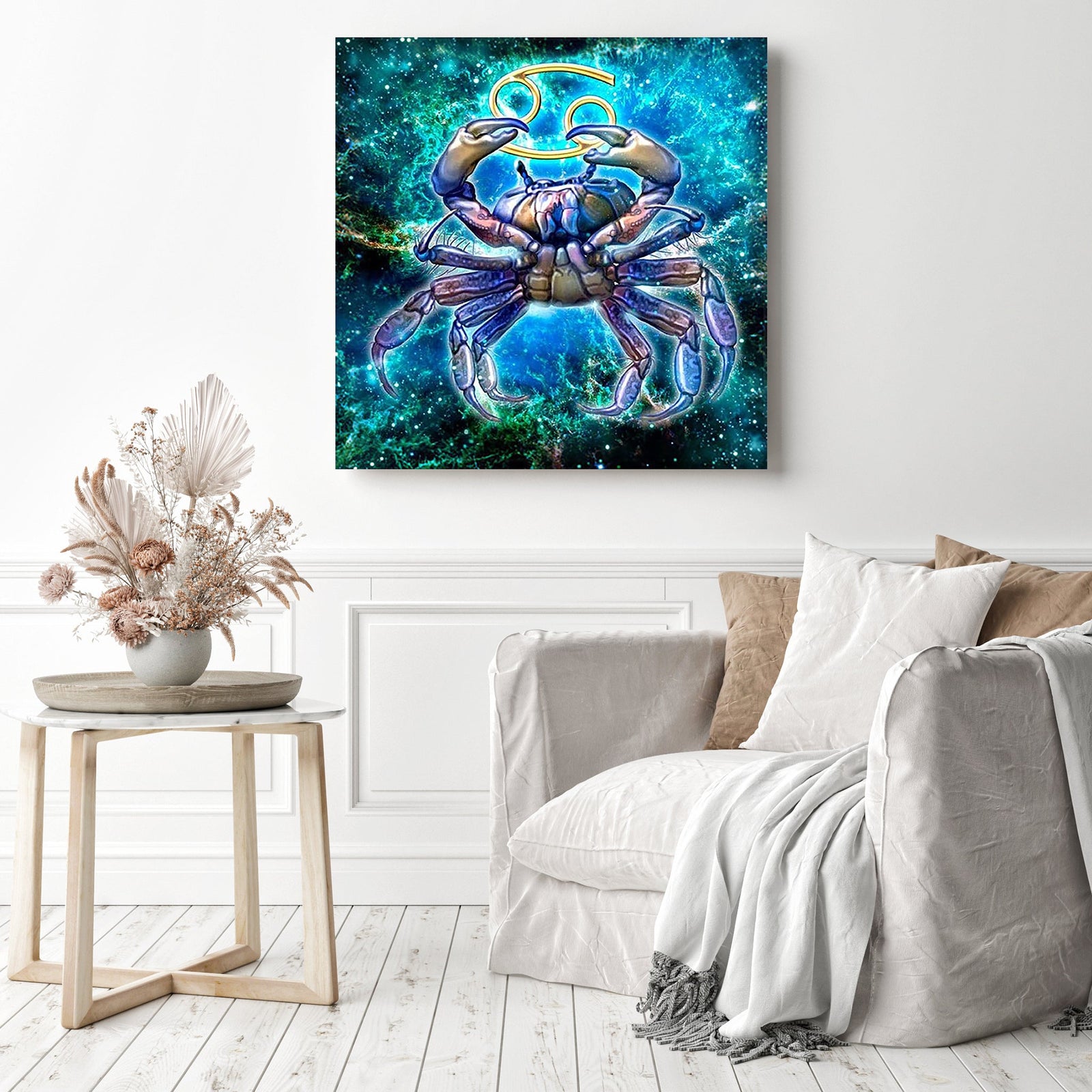 Cancer Constellation | Diamond Painting Displayed as Home Decor