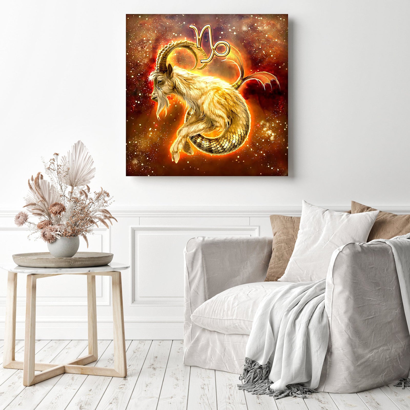 Capricorn Constellation | Diamond Painting Displayed as Home Decor