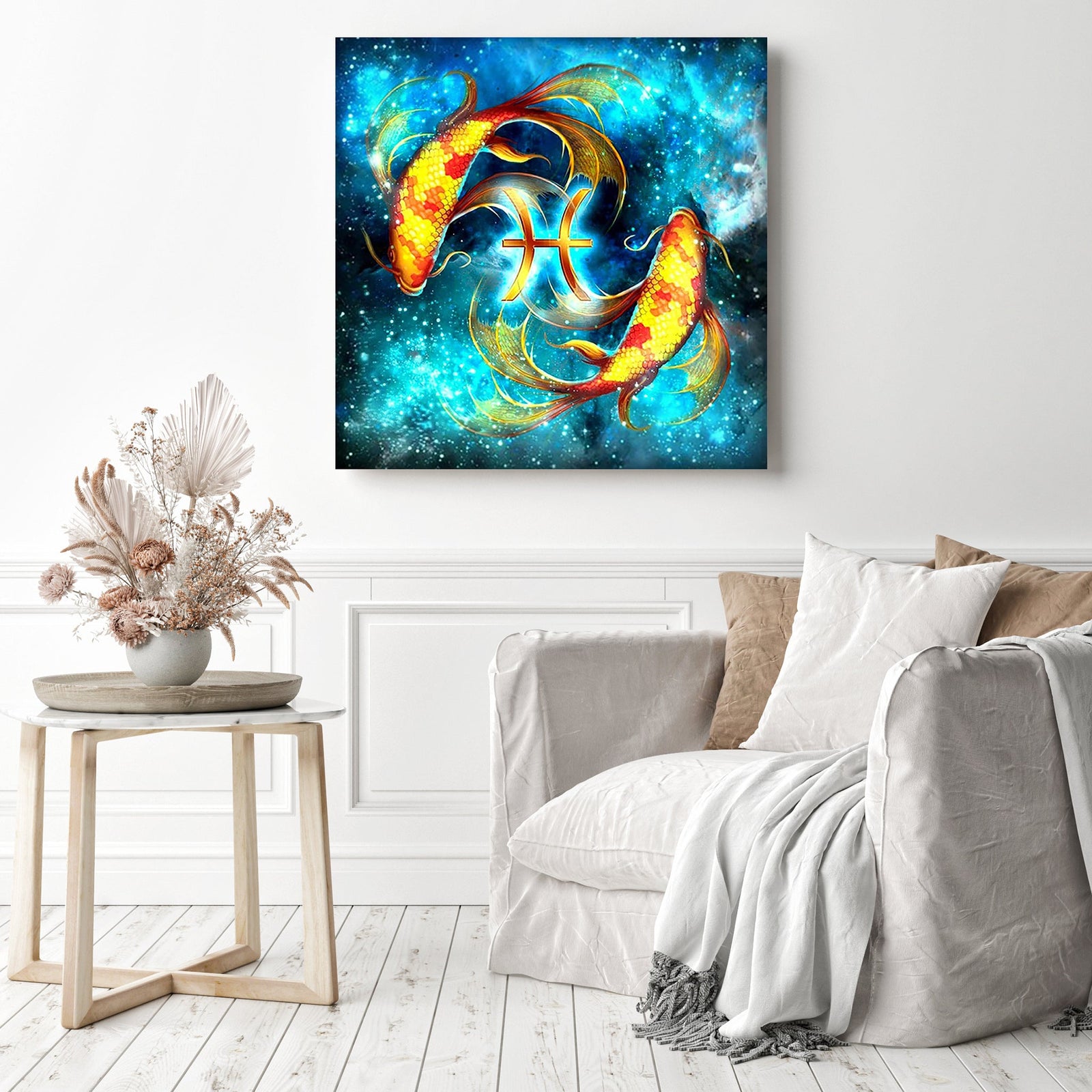 Pisces Constellation | Diamond Painting Displayed as Home Decor