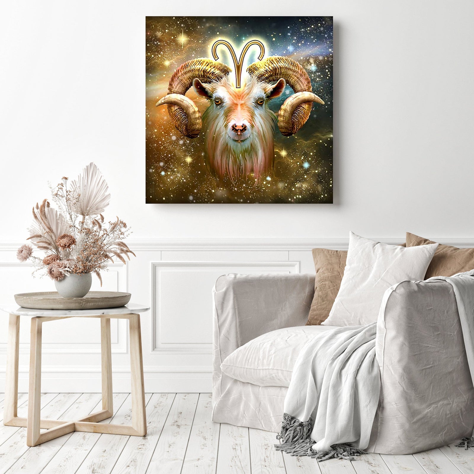 Aries Constellation | Diamond Painting Displayed as Home Decor