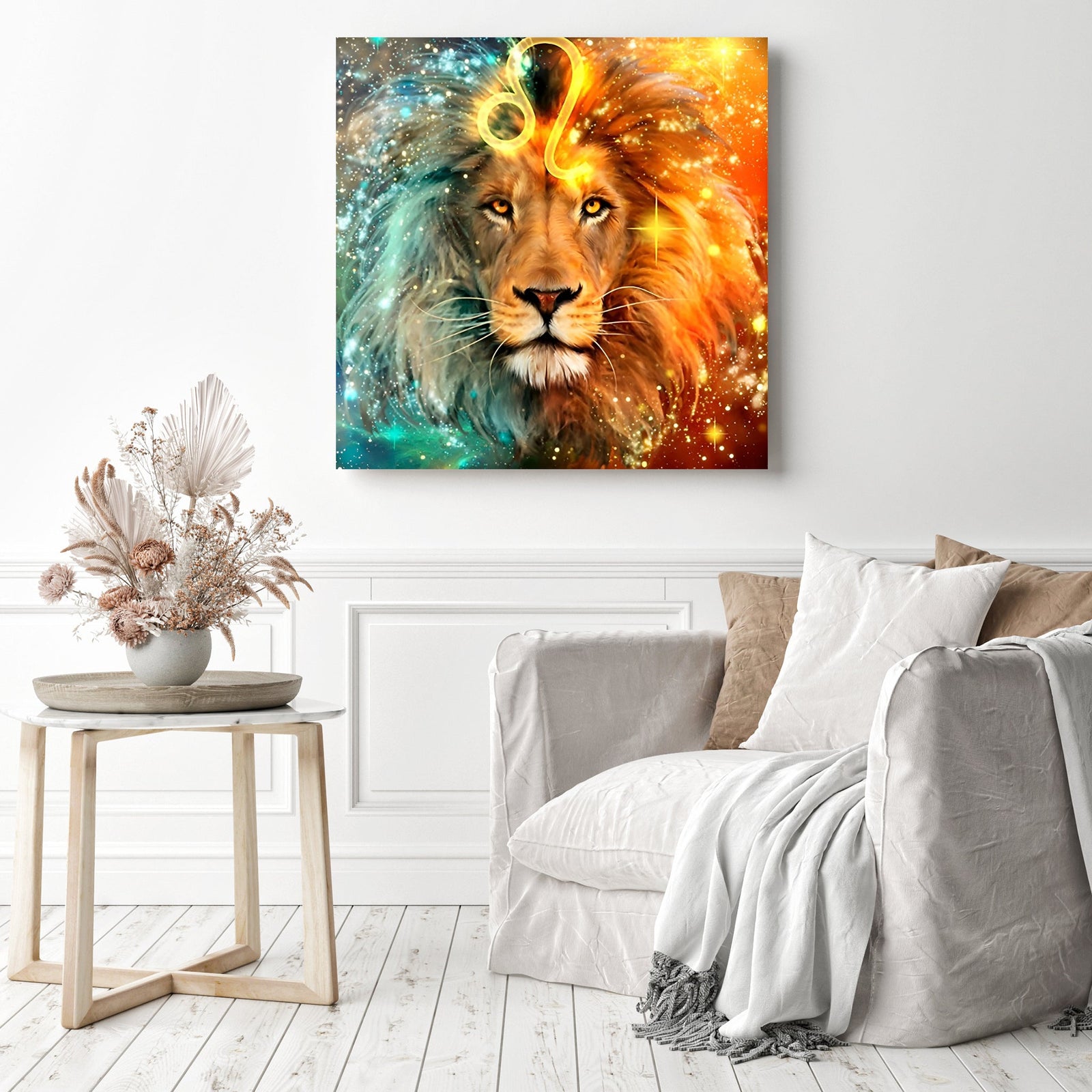 Leo Constellation | Diamond Painting Displayed as Home Decor