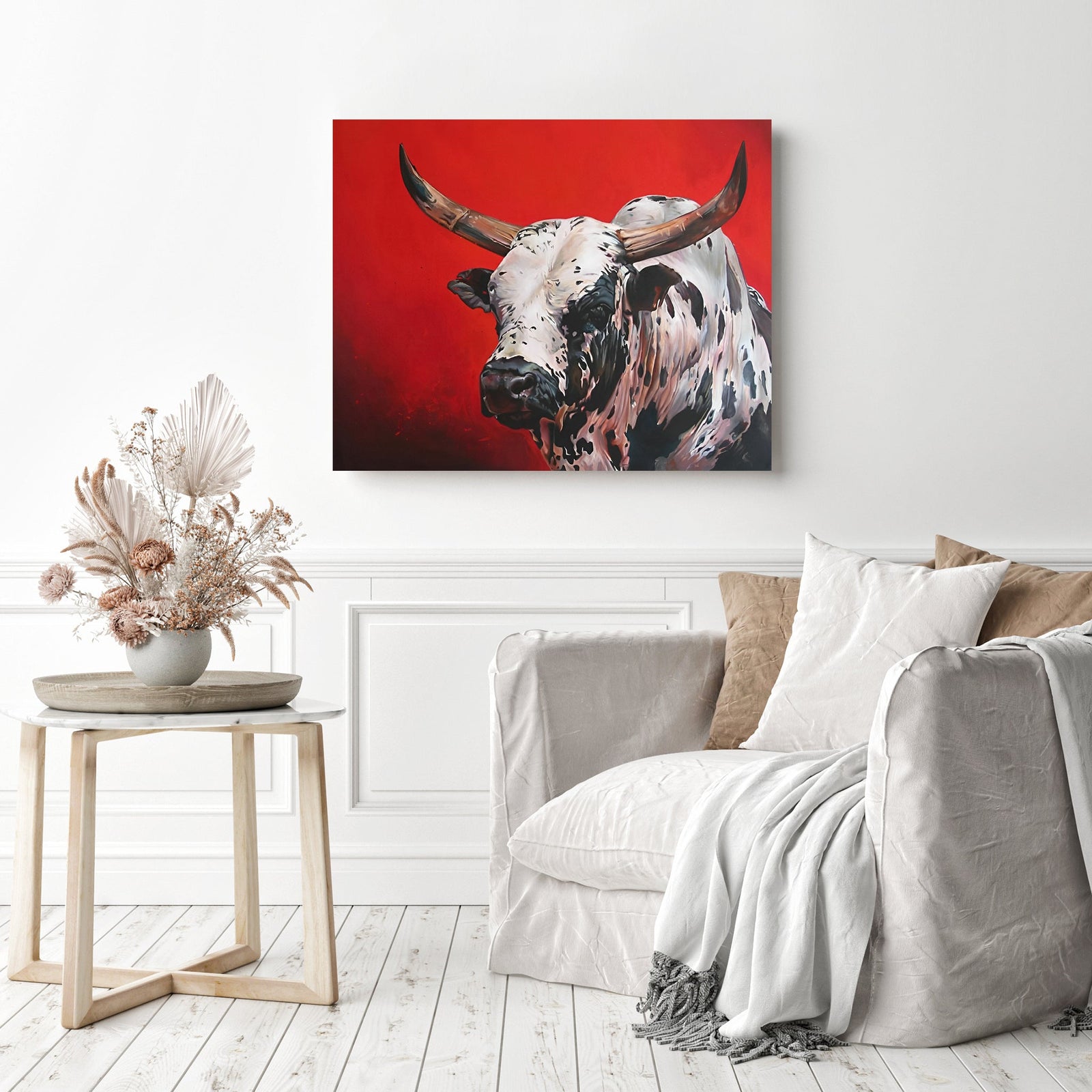 Cattle | Diamond Painting Displayed as Home Decor