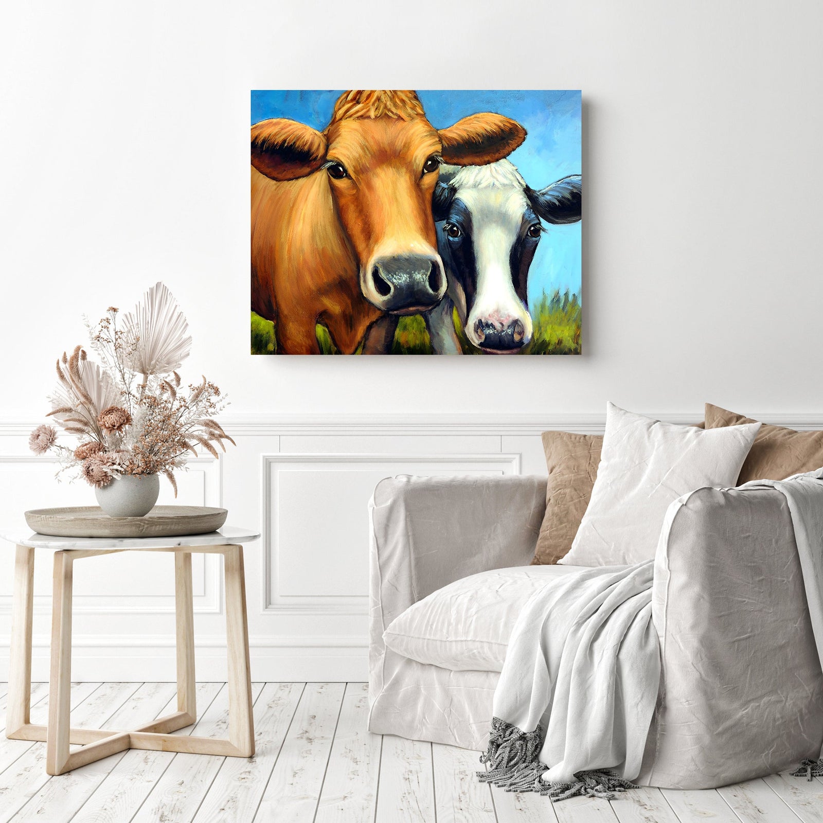 Cow Farm | Diamond Painting Displayed as Home Decor