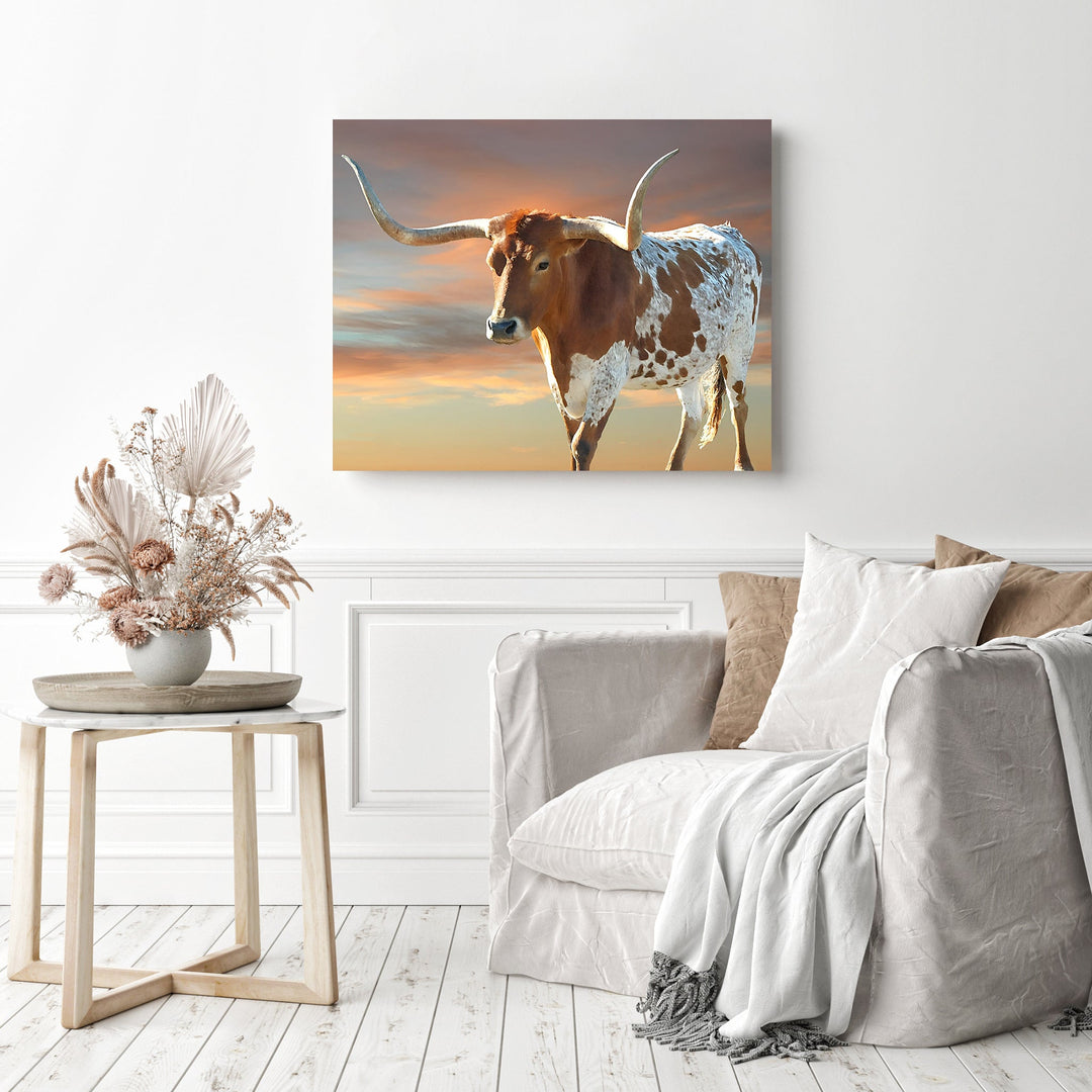 Texas Longhorn Cow | Diamond Painting
