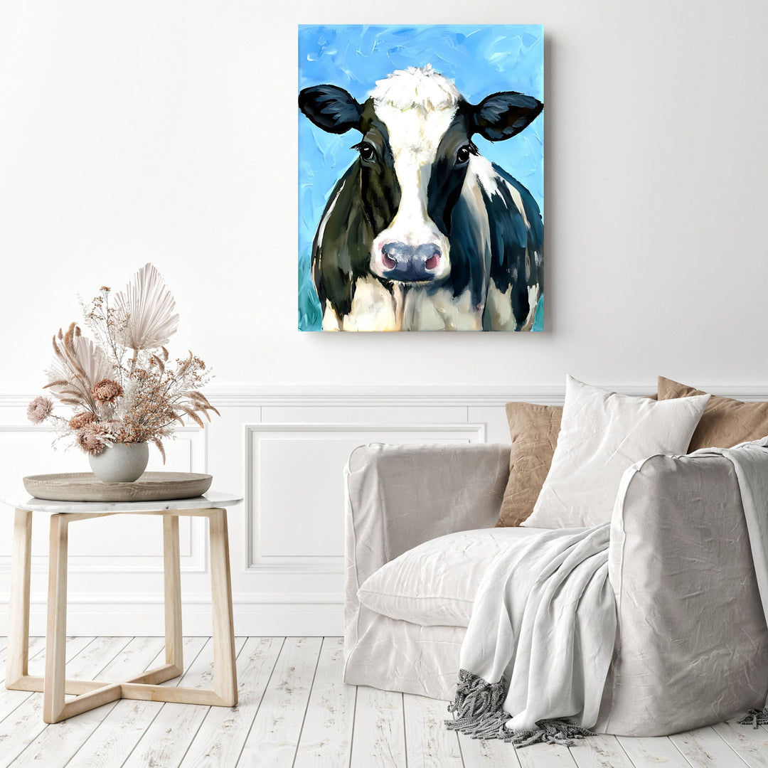 Watercolor Black and White Cow | Diamond Painting