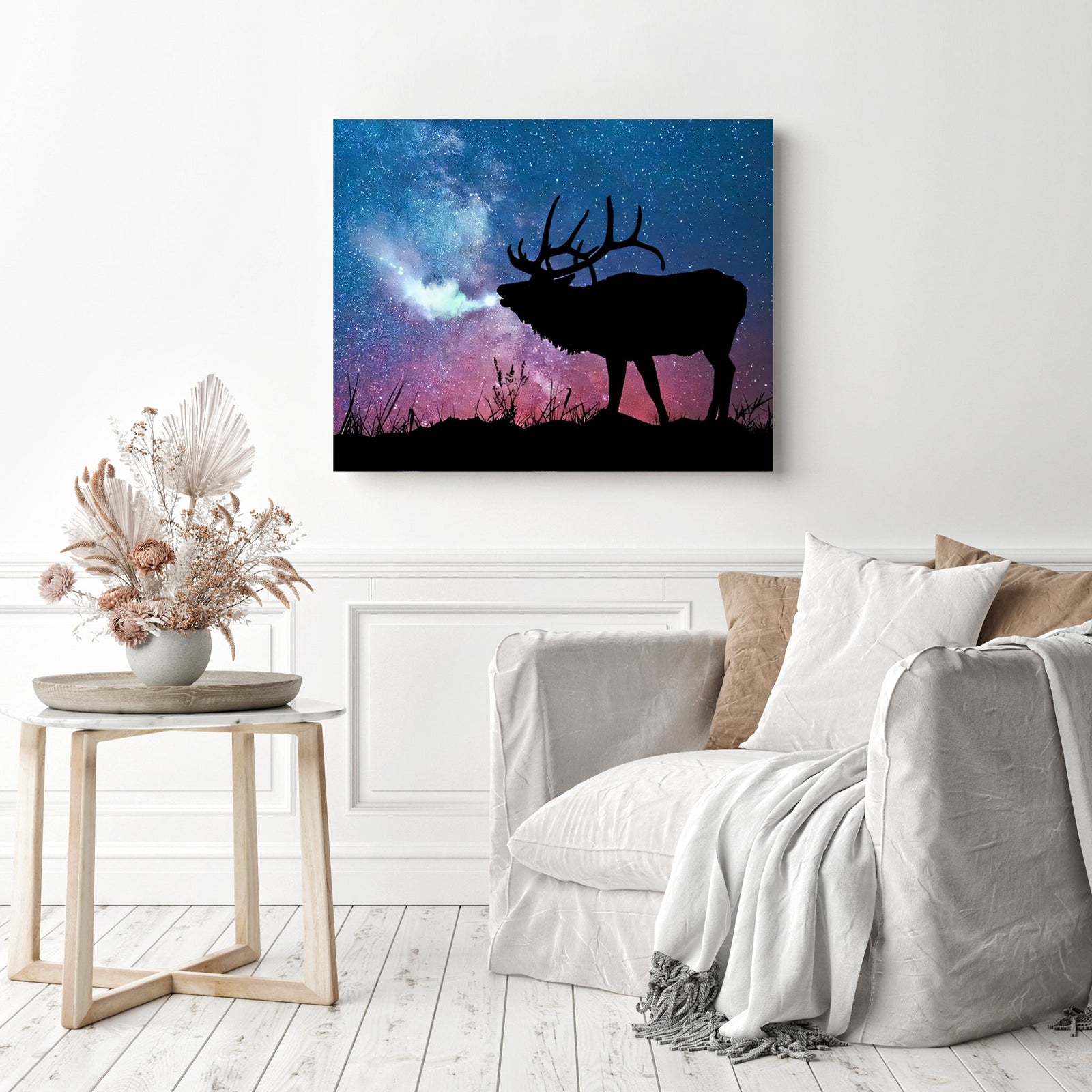 Cold Night | Diamond Painting Displayed as Home Decor