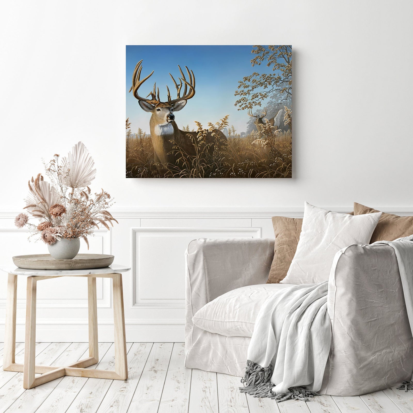 Deer Hunting Spirit | Diamond Painting Displayed as Home Decor