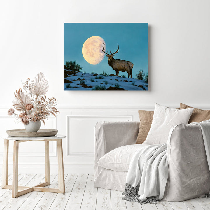 Elk and Moon | Diamond Painting