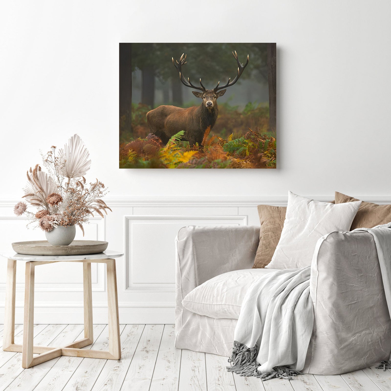 Wild Deer | Diamond Painting Displayed as Home Decor