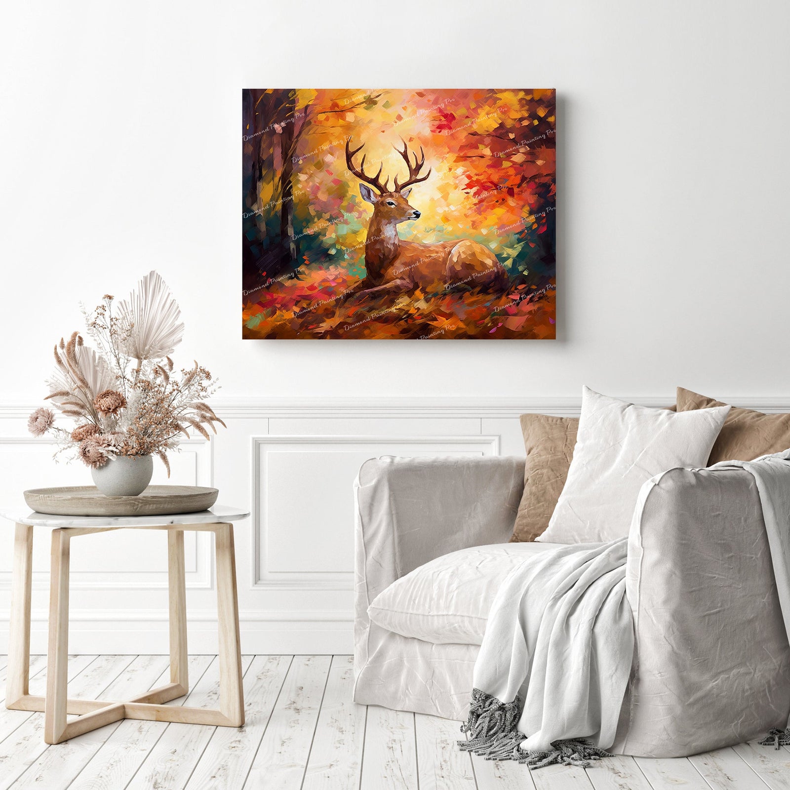 Serenity in the Woods | Diamond Painting Displayed as Home Decor