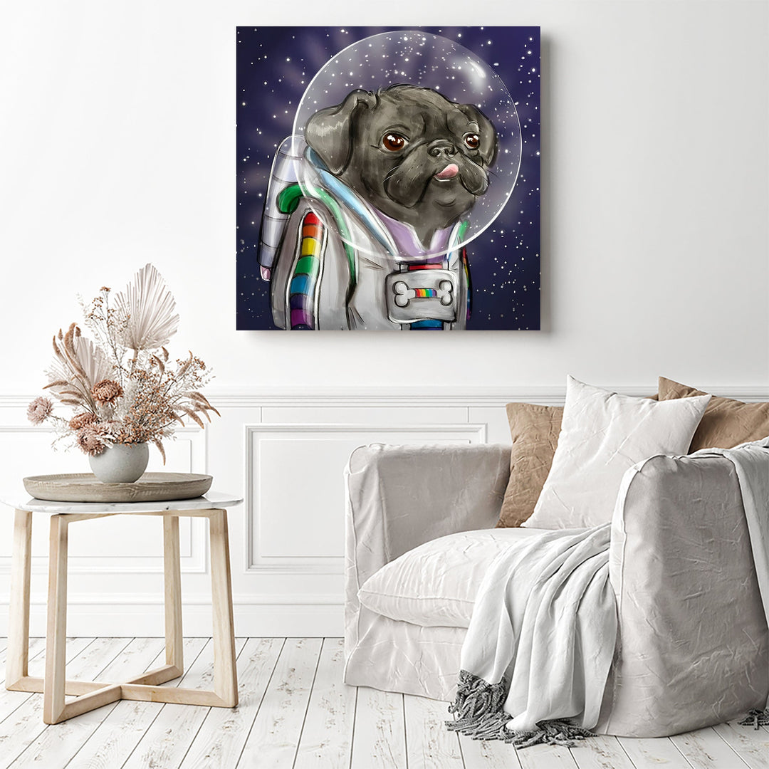 Astronaut Pug | Diamond Painting