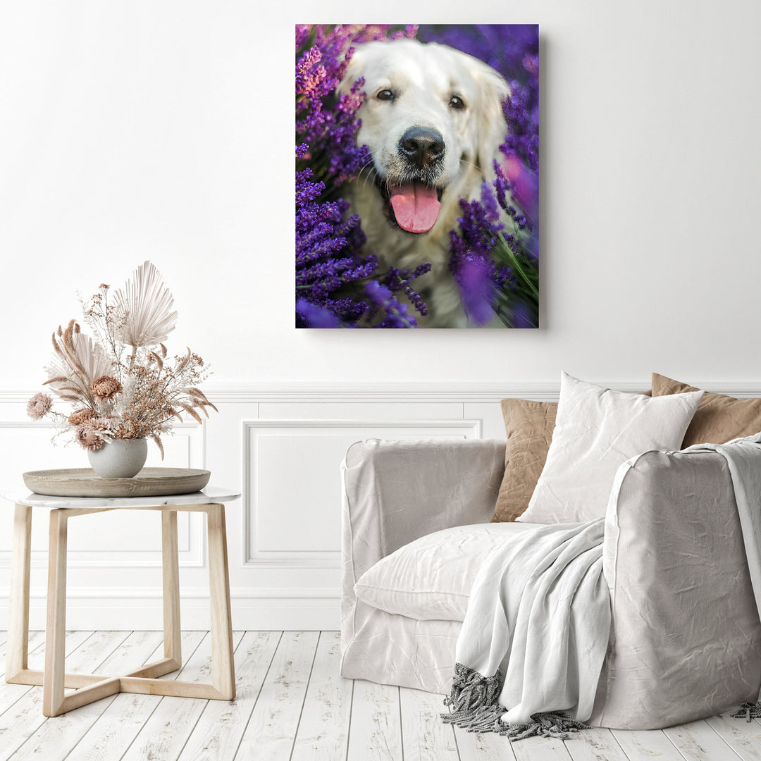 Labrador Puppy Flower | Diamond Painting
