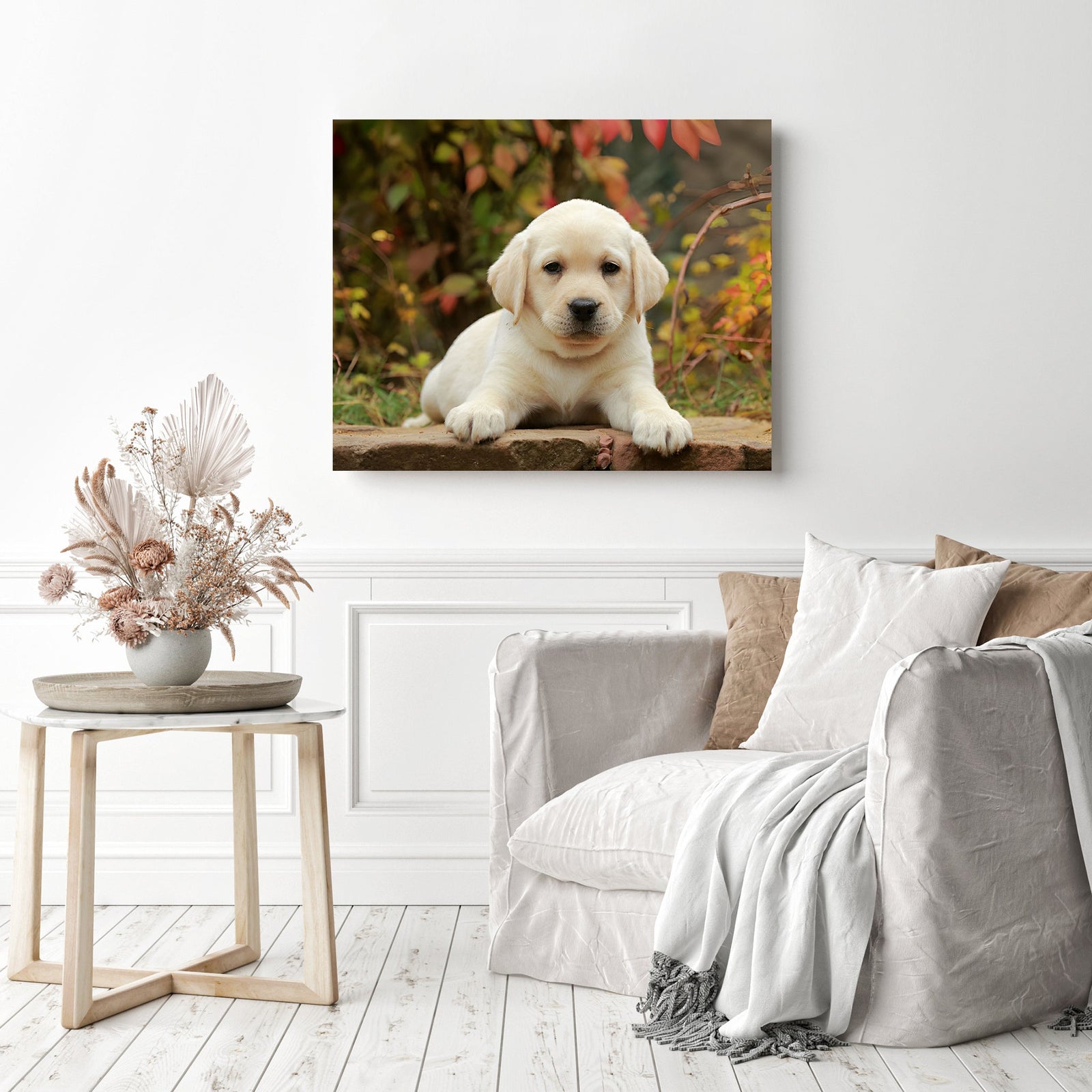 Labrador Retriever | Diamond Painting Displayed as Home Decor