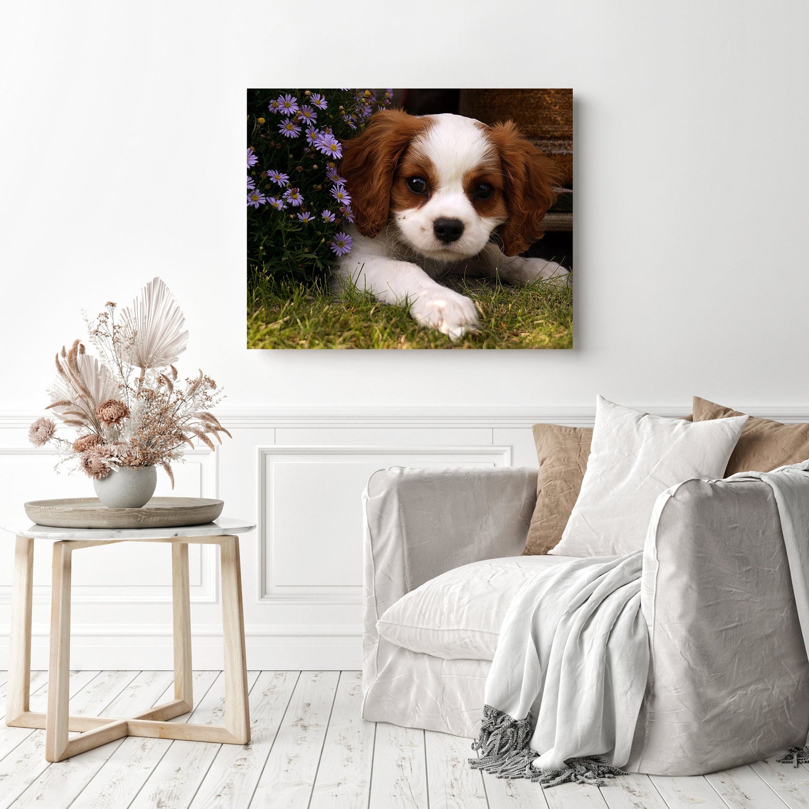 Friendly Face | Diamond Painting Displayed as Home Decor