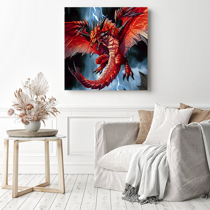 Angry Red Dragon | Diamond Painting