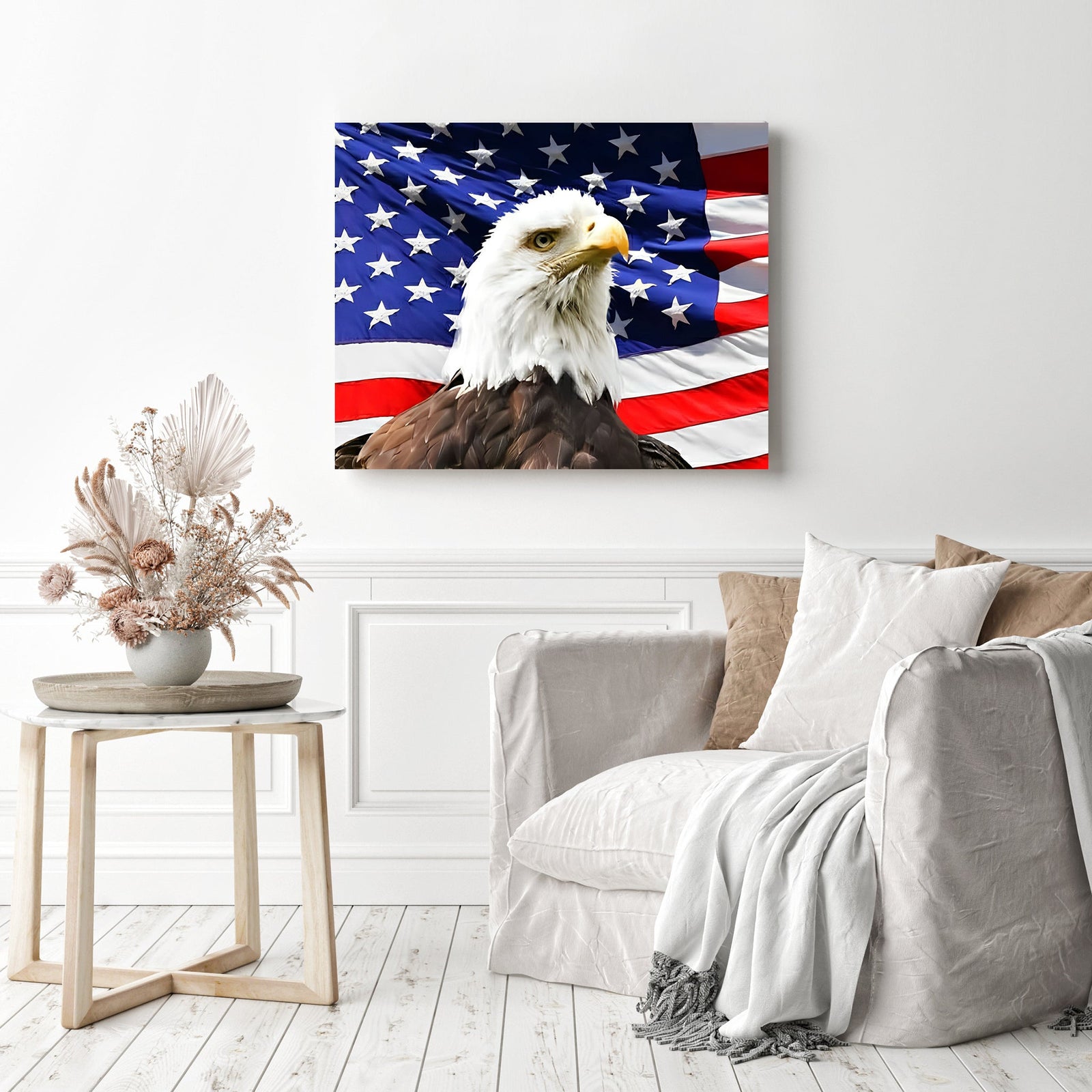 American Eagle | Diamond Painting Displayed as Home Decor