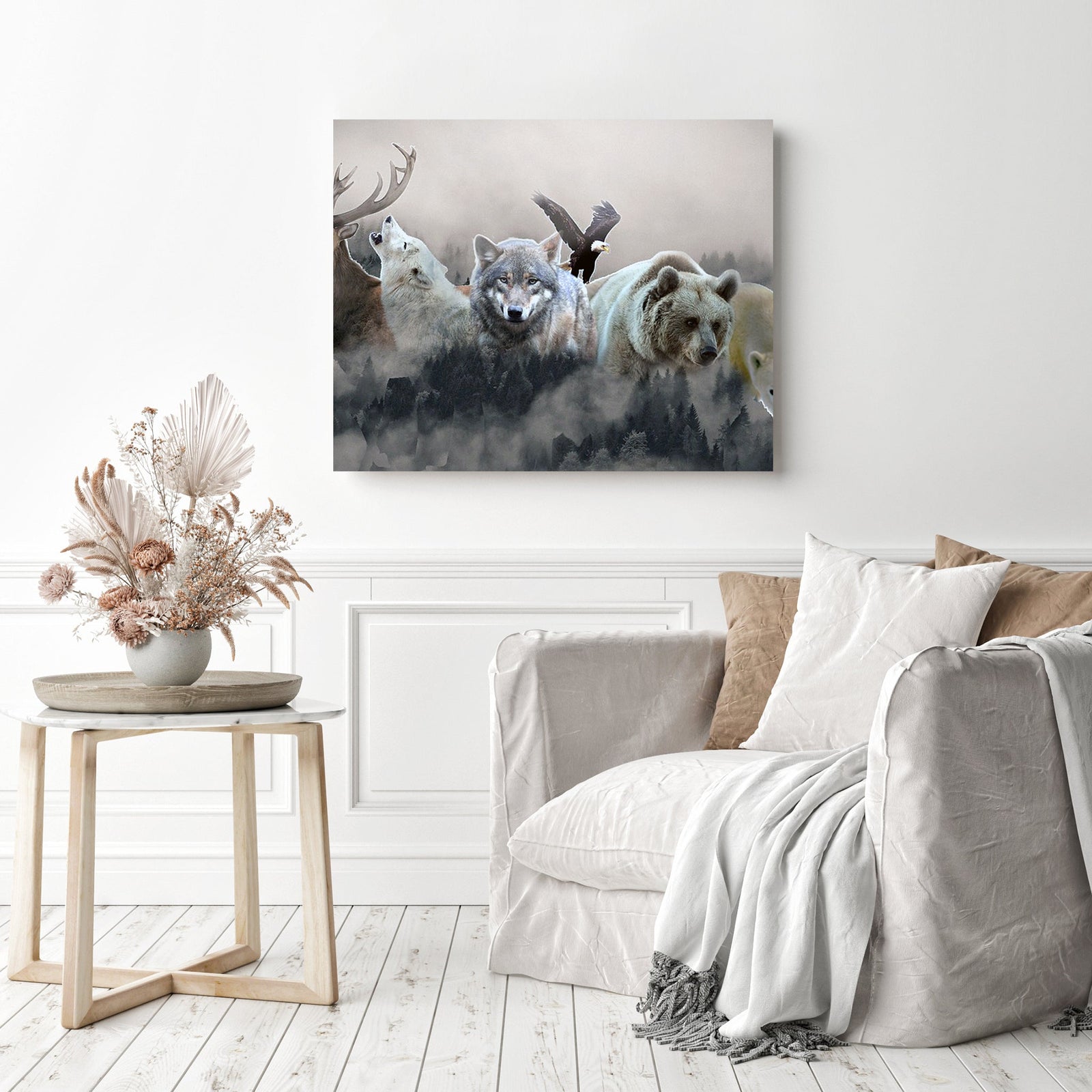 Bunch of Mammals Close-up | Diamond Painting Displayed as Home Decor