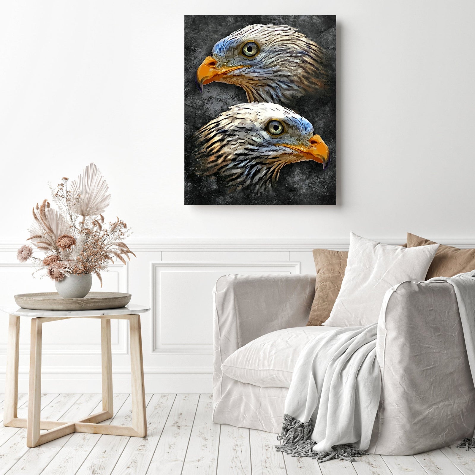 Eagle's Watch | Diamond Painting Displayed as Home Decor