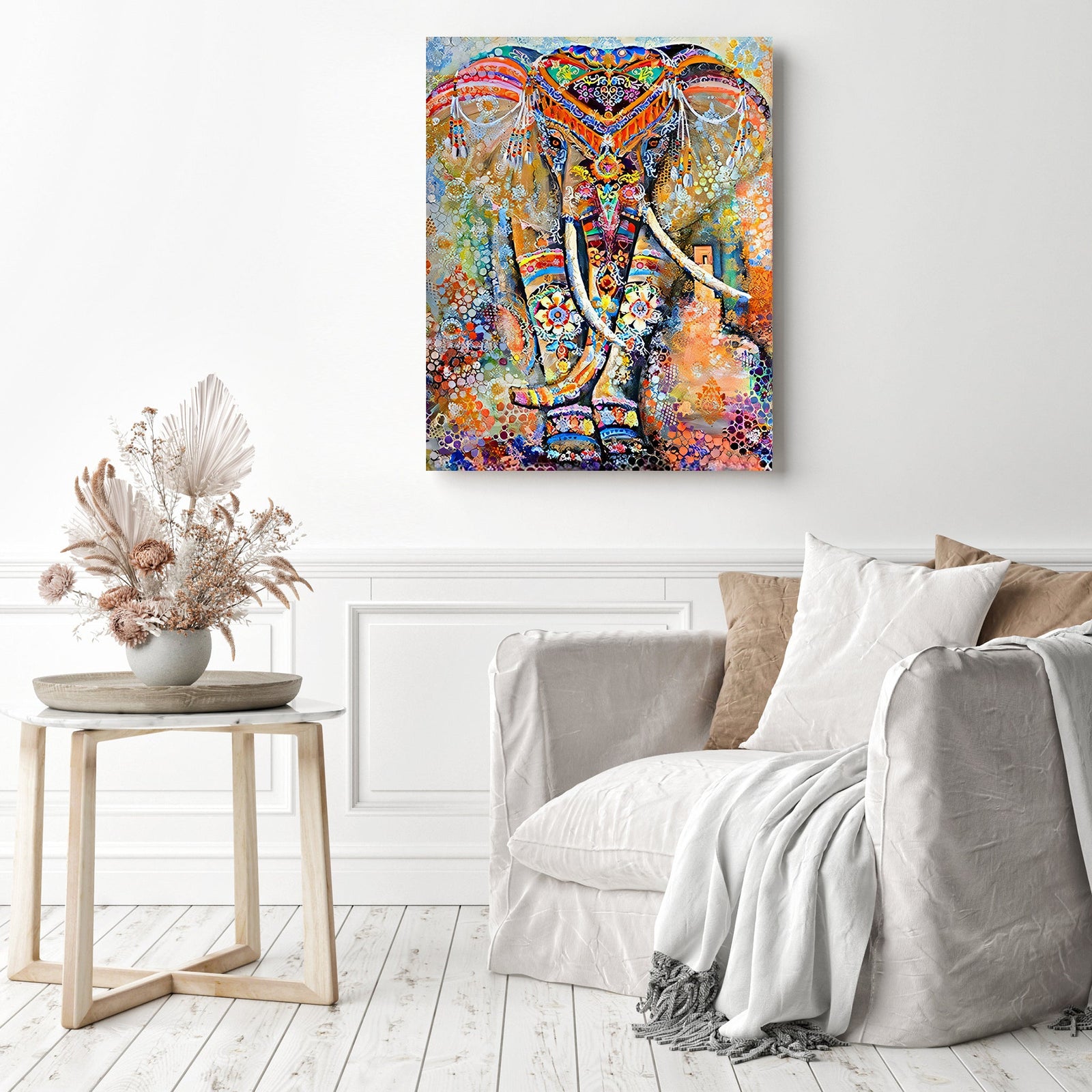 Esoteric Elephant | Diamond Painting Displayed as Home Decor