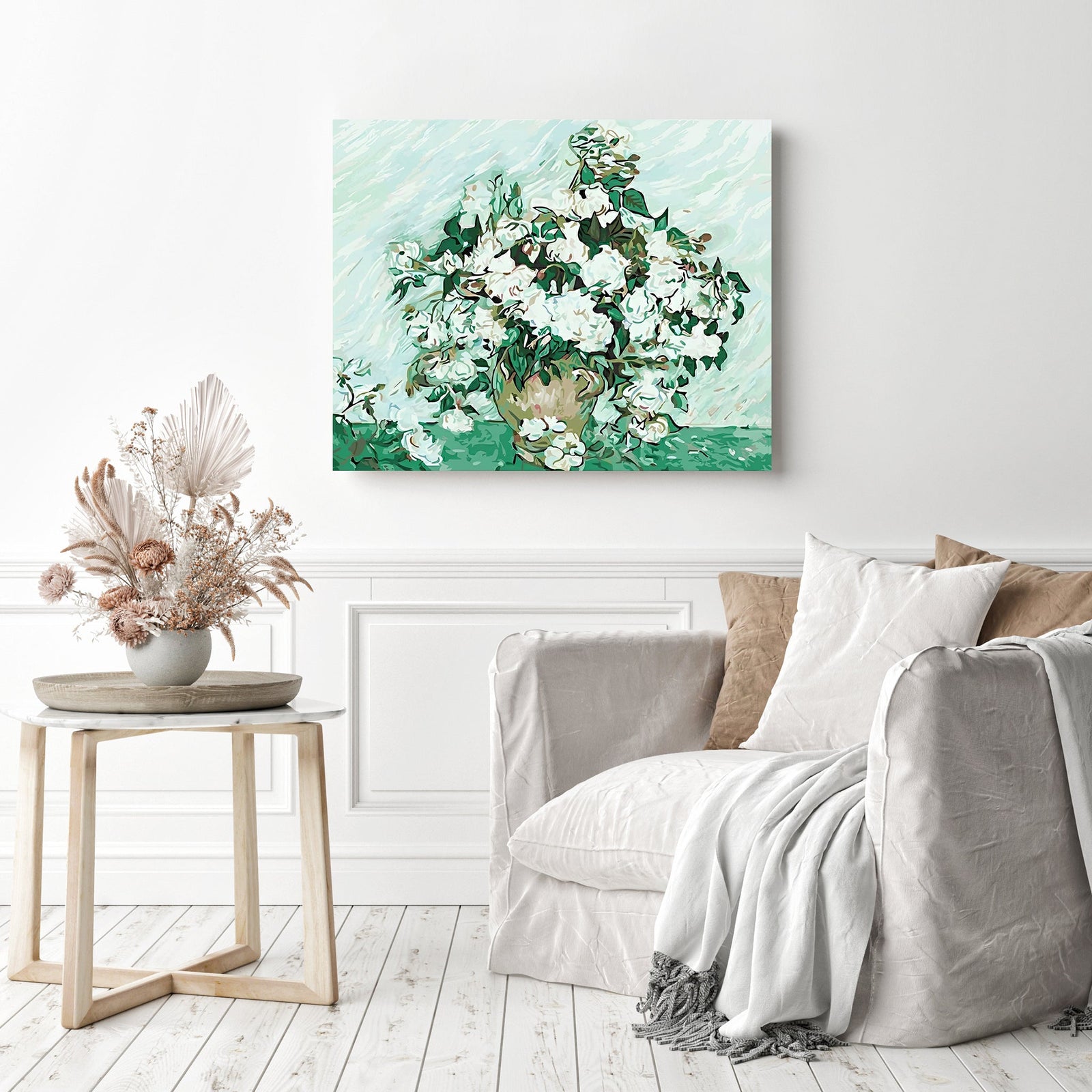 Roses - Van Gogh | Diamond Painting Displayed as Home Decor