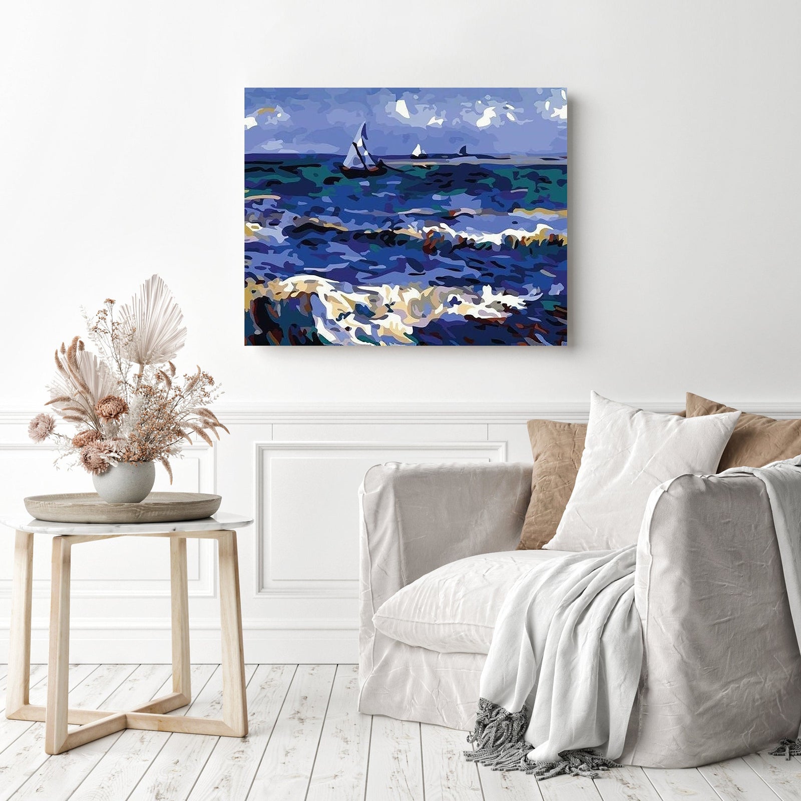 The Saintes Ocean | Van Gogh | Diamond Painting Displayed as Home Decor