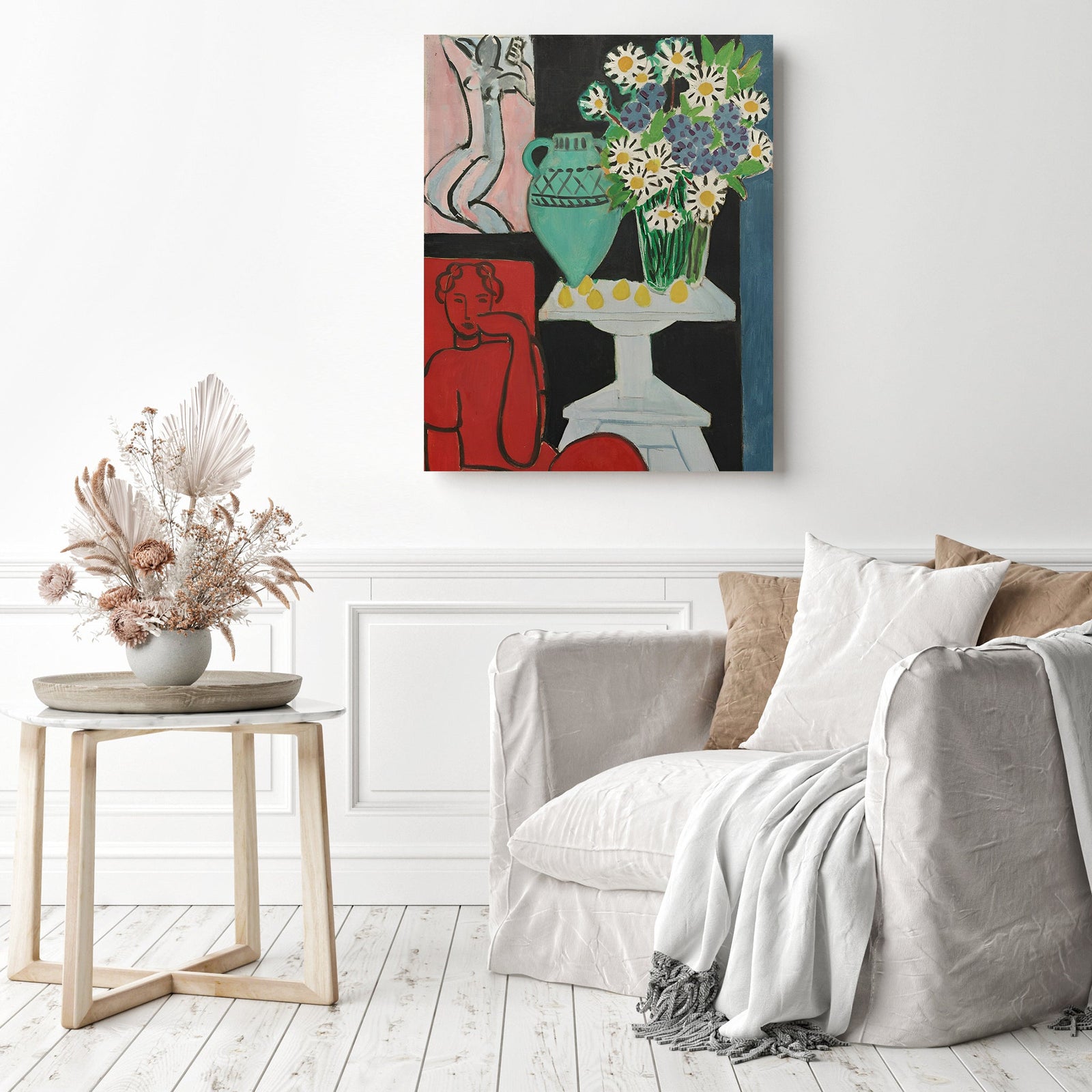 Daisies | Diamond Painting Displayed as Home Decor