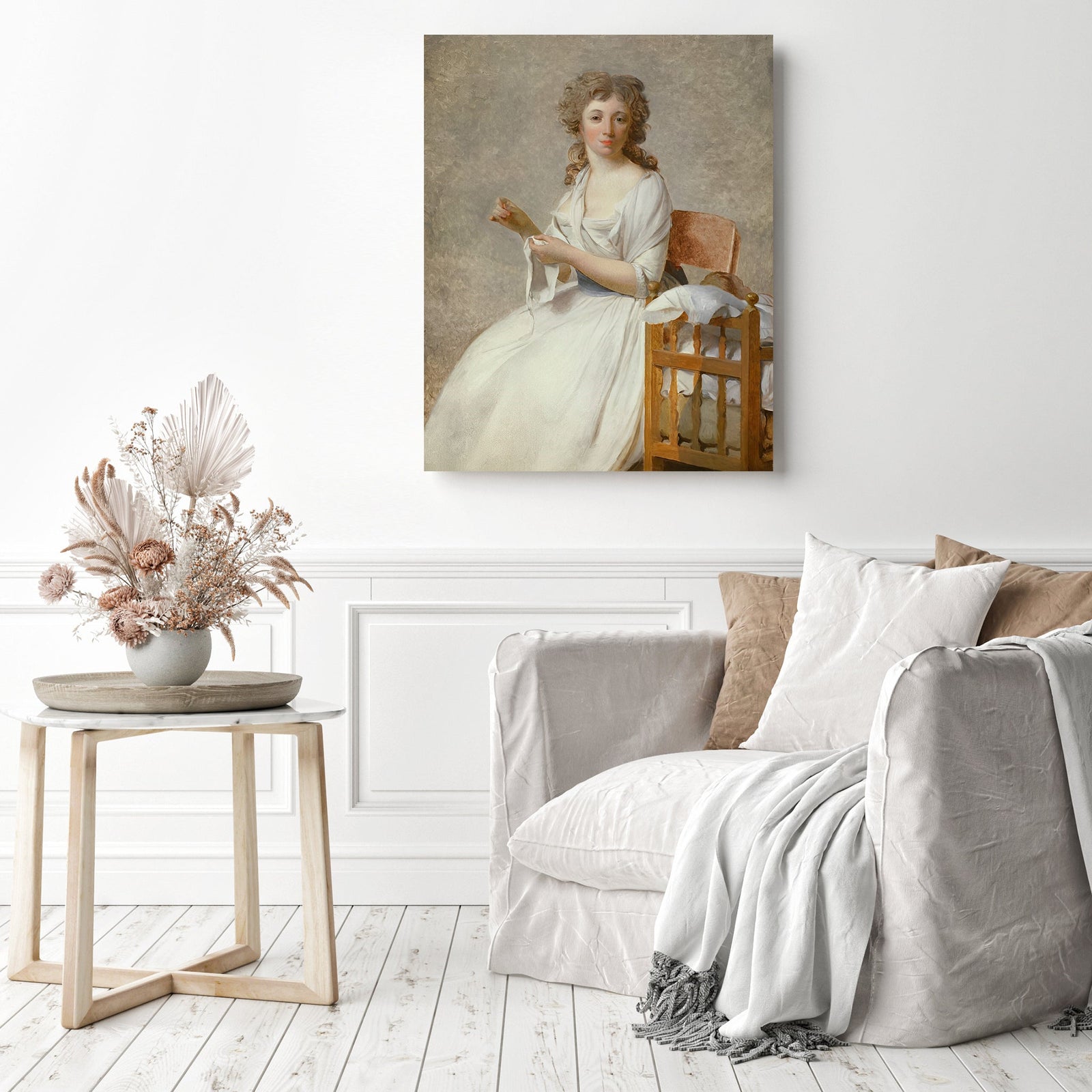 Madame de Pastoret and Her Son | Diamond Painting Displayed as Home Decor