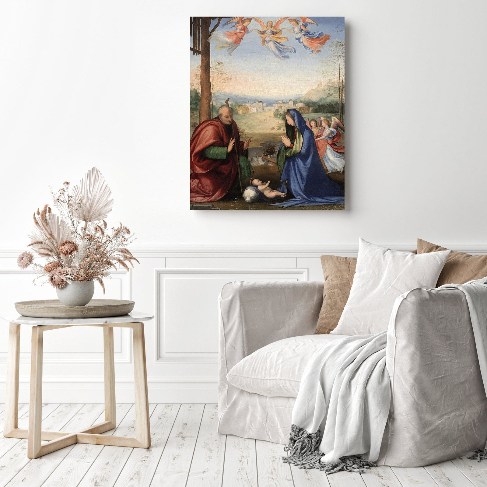 The Nativity | Diamond Painting Displayed as Home Decor