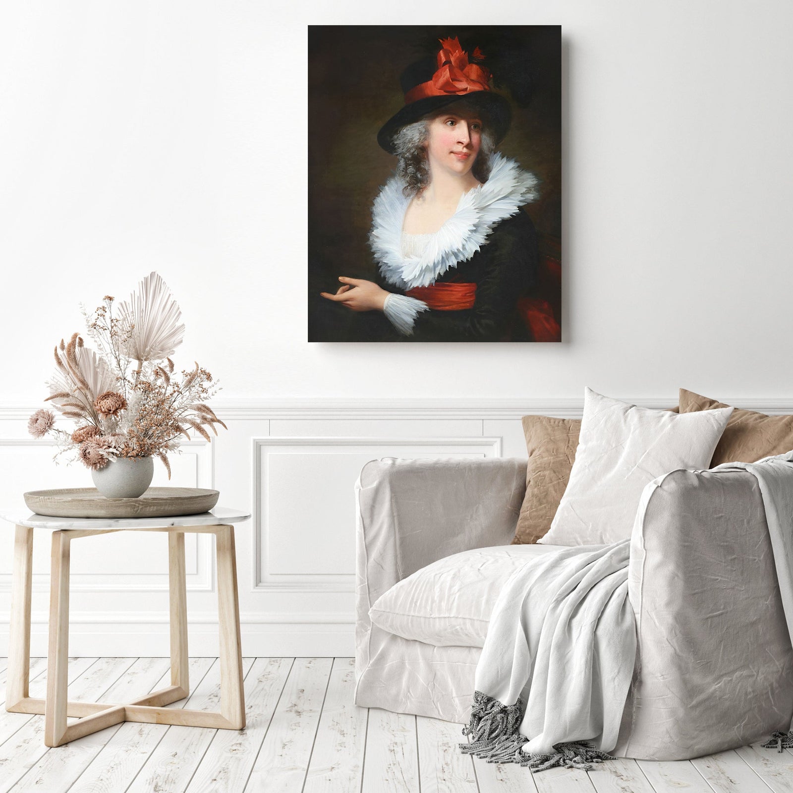 Portrait Of Young Woman | Diamond Painting Displayed as Home Decor