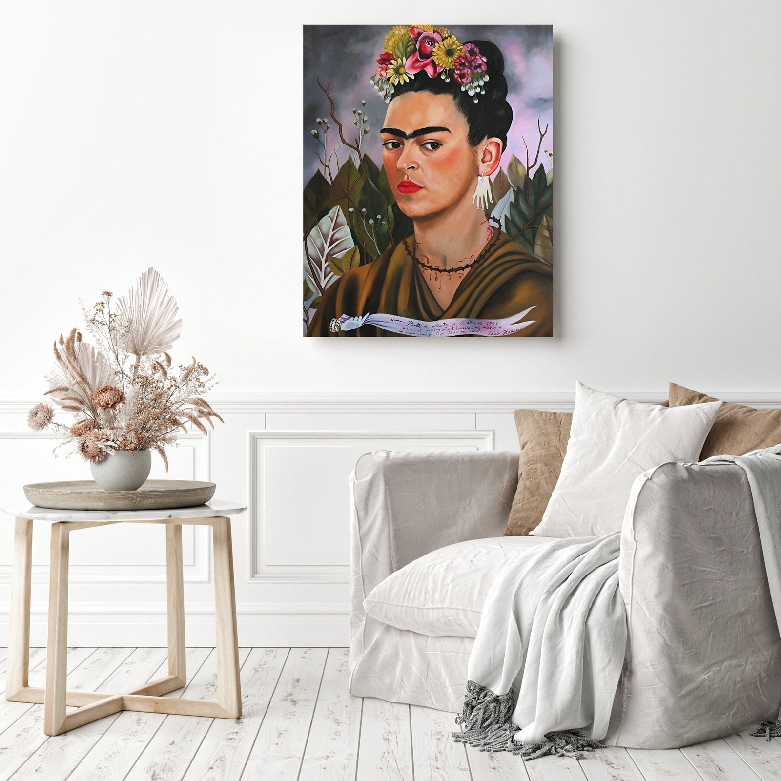 Dedicated to Dr Eloesser - Frida Kahlo | Diamond Painting Displayed as Home Decor