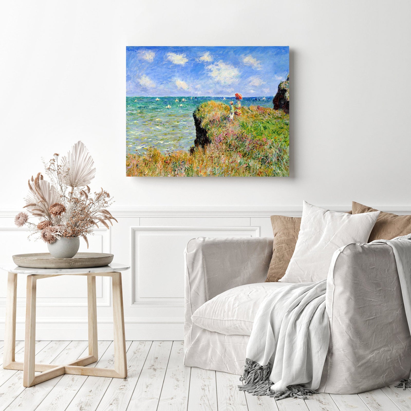 Sea Cliff - Claude Monet | Diamond Painting Displayed as Home Decor