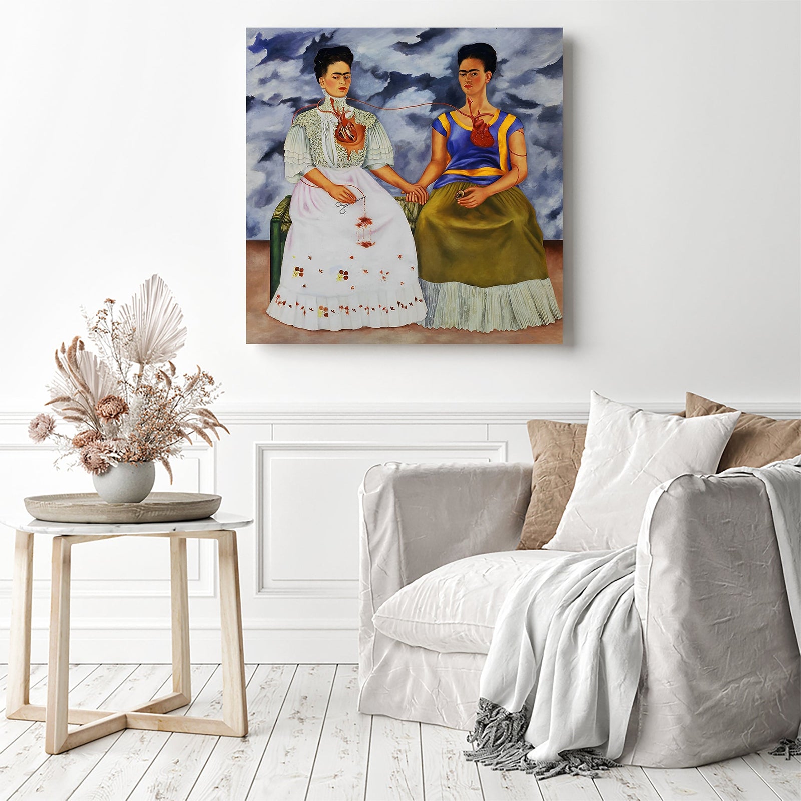 The Two Fridas - Frida Kahlo | Diamond Painting Displayed as Home Decor