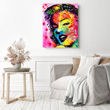 Pop Art Marilyn | Diamond Painting Displayed as Home Decor
